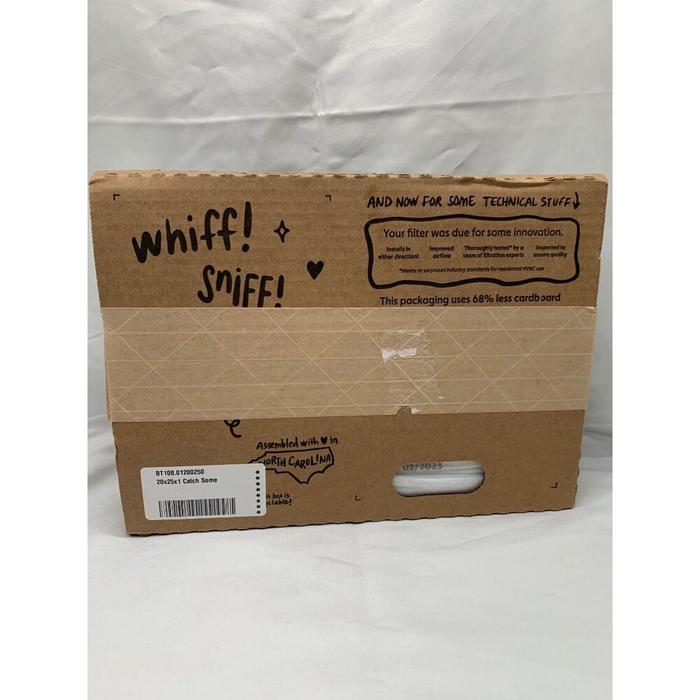 Second Nature Air Filters For HVAC System Size 20x25x1 NIB